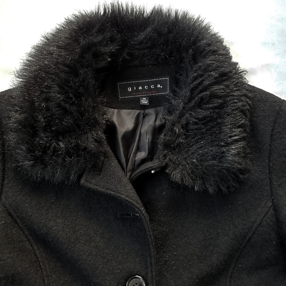 Giacca Wool Blend Long Coat - Picture 3 of 3